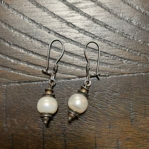Silpada Sterling Silver and Pearl Earrings